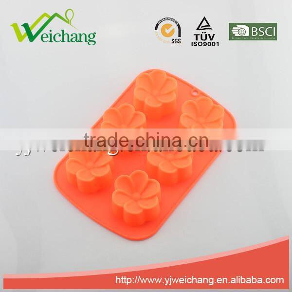 WCJB053 Silicone Flower Muffin Brownie Cornbread Cheesecake Panna Cotta Pudding Jello Shot and Soap Mold