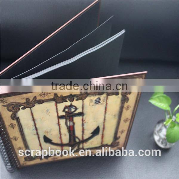 Spiral photo ahlbum, handmade paper scrapbook style photo album