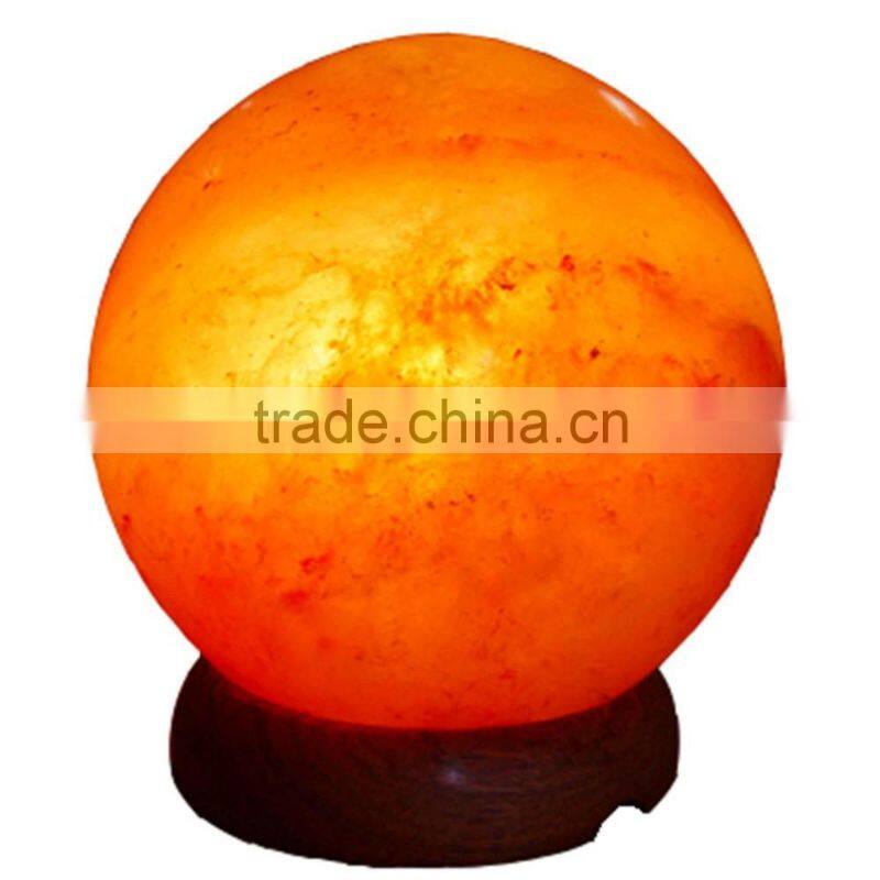 HIMALAYAN PINK CRYSTAL ROCK SALT LAMP CRAFTED GLOBE 8 INCHES HEIGHT
