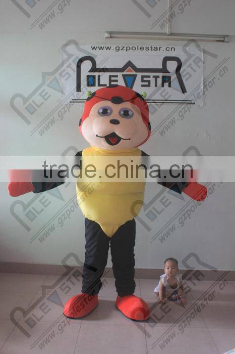 NO.5305 lovely yellow belly ladybug cartoon mascot costume