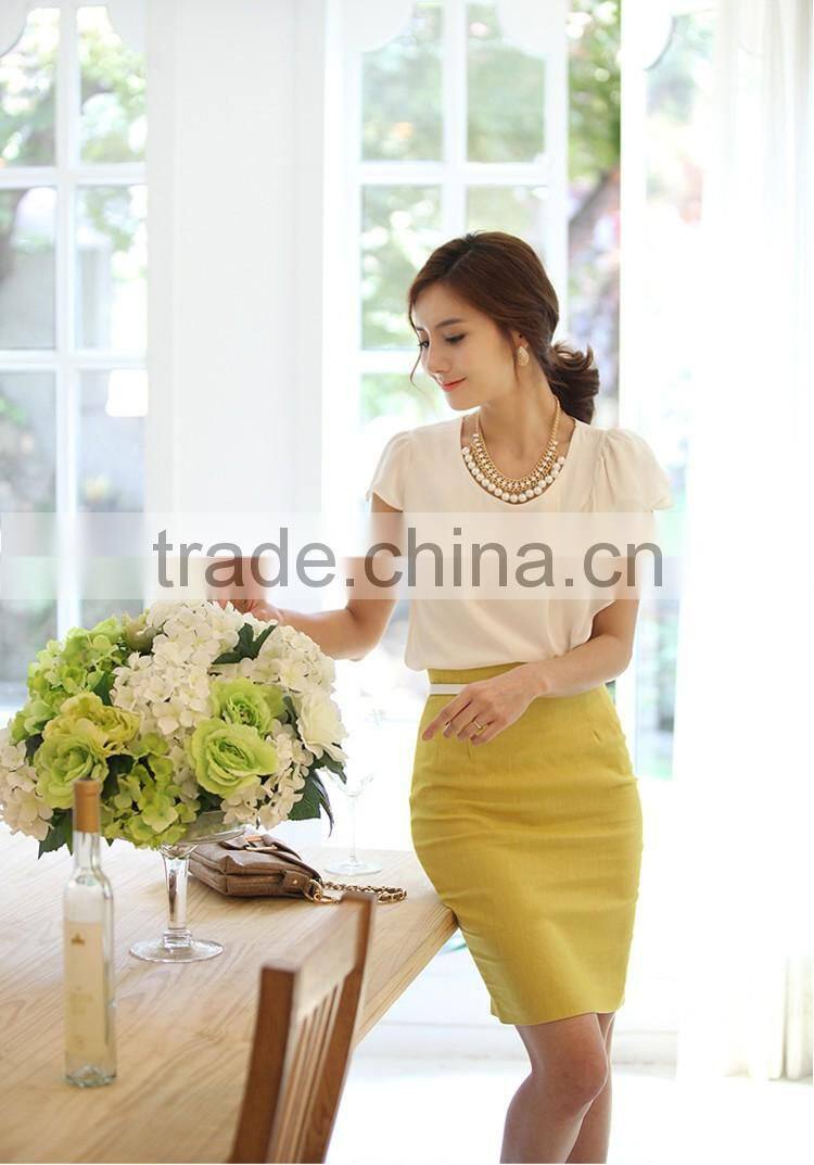 Factory price spring summer high waist one-step Package buttocks ladies working skirt