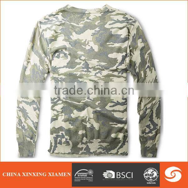 Hot sale Spring camouflage men knit sweater
