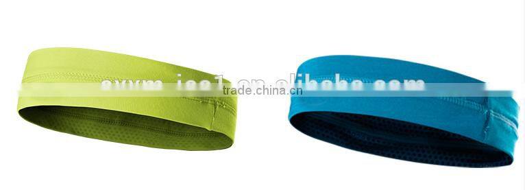 Breathable sport headband with silicone strip