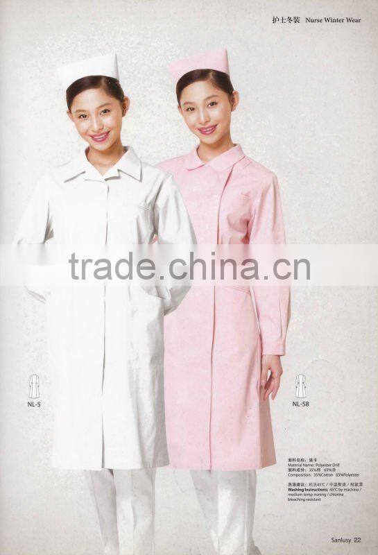 Nurse Uniform MU-85 100% Cotton Fabric good quality, guangzhou factory price