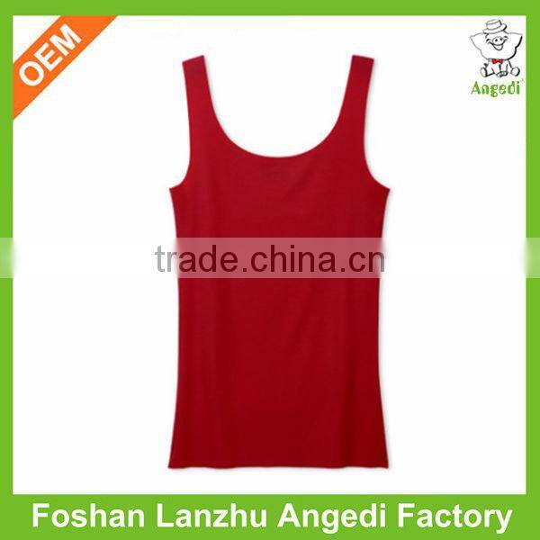 100% cotton ladies gym vest blank tank top custom made slim fit