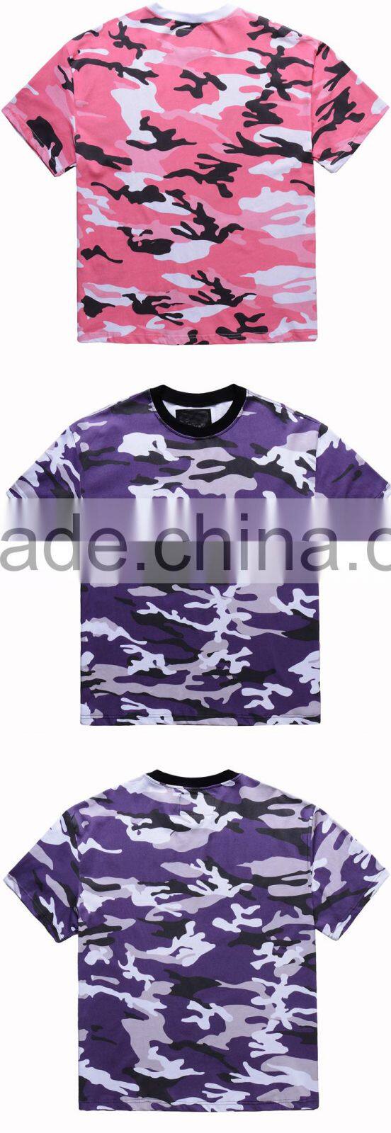 Wholesale oversized short sleeves mens colored sweatshirt tee custom camo military tshirt cool cotton t shirts
