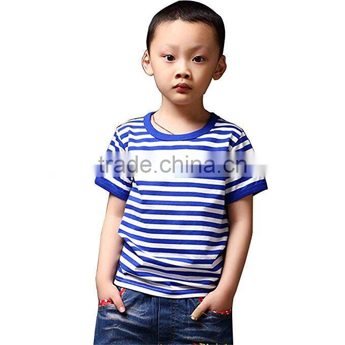 Byval kids t shirt printing custom kids clothing tshirts boys short sleeve striped t shirts wholesale