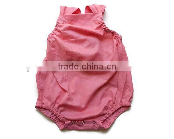 Wholesale Children Boutique Clothing Baby Soild Color Bodysuit Infant Girls Soft Casual Wear Rompers