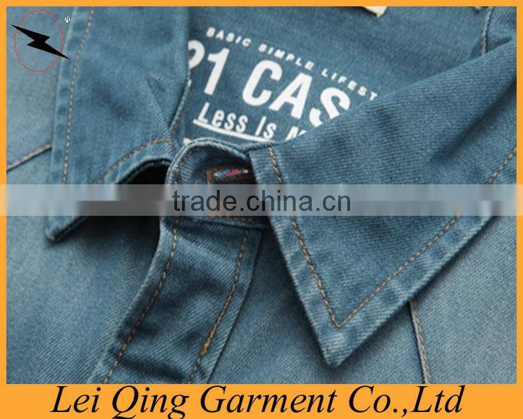 Casual fashion men denim shirts wholesale