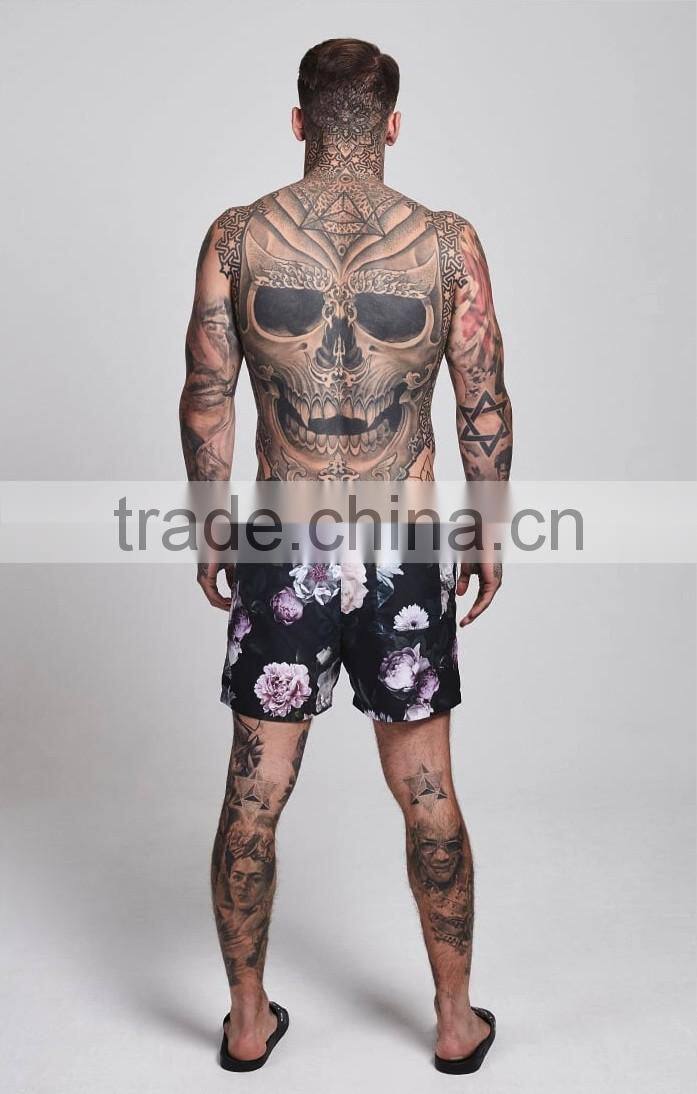 Europe fashion summer shorts sublimation floral hawaii shorts