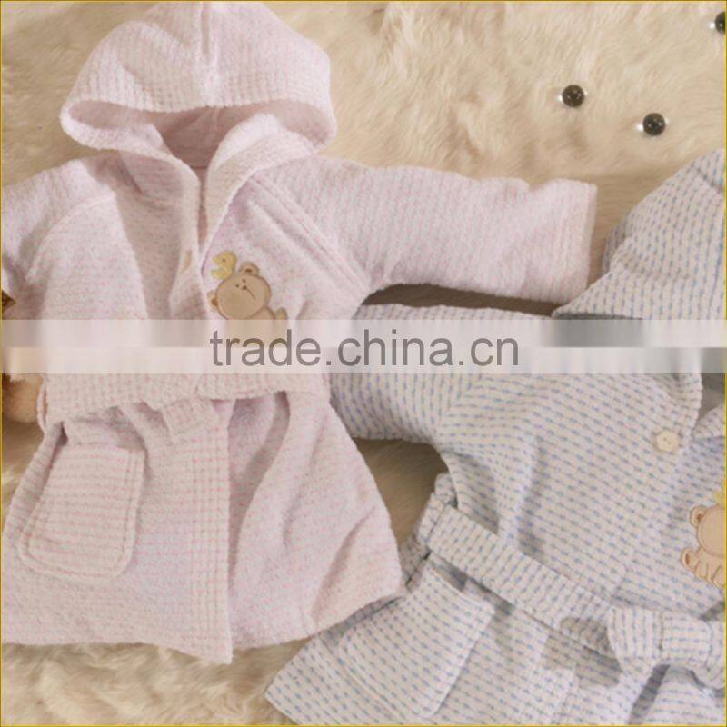 Plain color waffle bathrobe