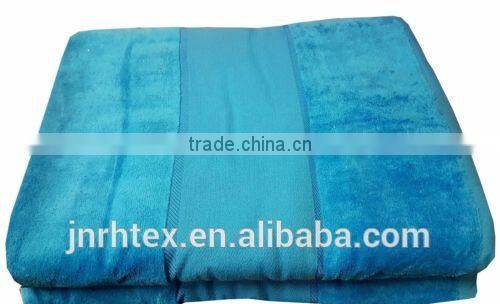 Customize logo 100% thin cotton velour bath towels