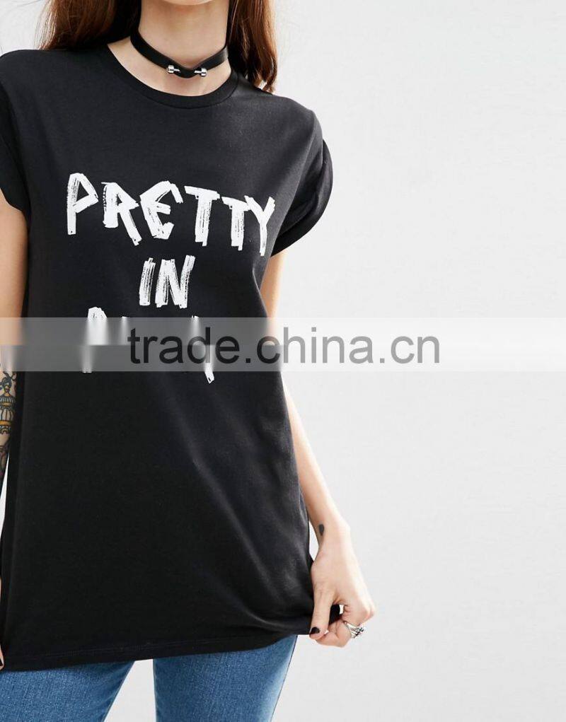 Latest Design Custom Girls T Shirt new fashion t shirt Word print