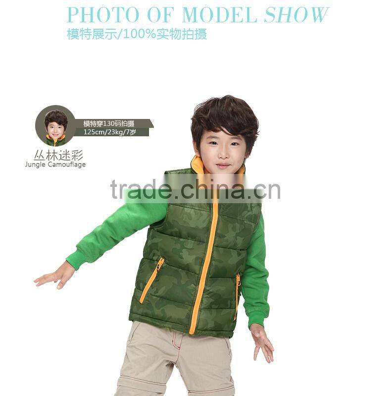 2015 Hot Sell Spring Windproof Kids Padded Waistcoat