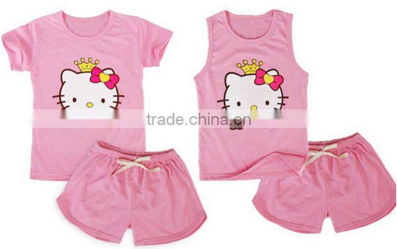 Customize Design Kids Summer Clothes Short Sleeve Children T-shirt With Cartoon Printing