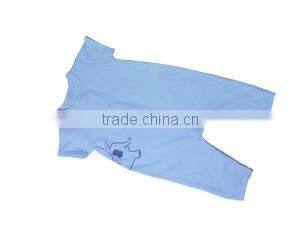 Sky blue summer short-sleeved baby velour romper