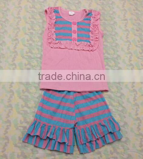 Giggle Moon Remake Outfit Boutique vintage Toddler Girls Wholesale Persnickety Kids stripe Easter Ruffle Summer Clothing Sets