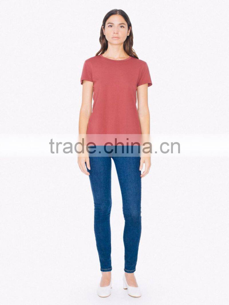 100%Cotton short sleeve women t shirt wholesale blank t-shirt custom 2016