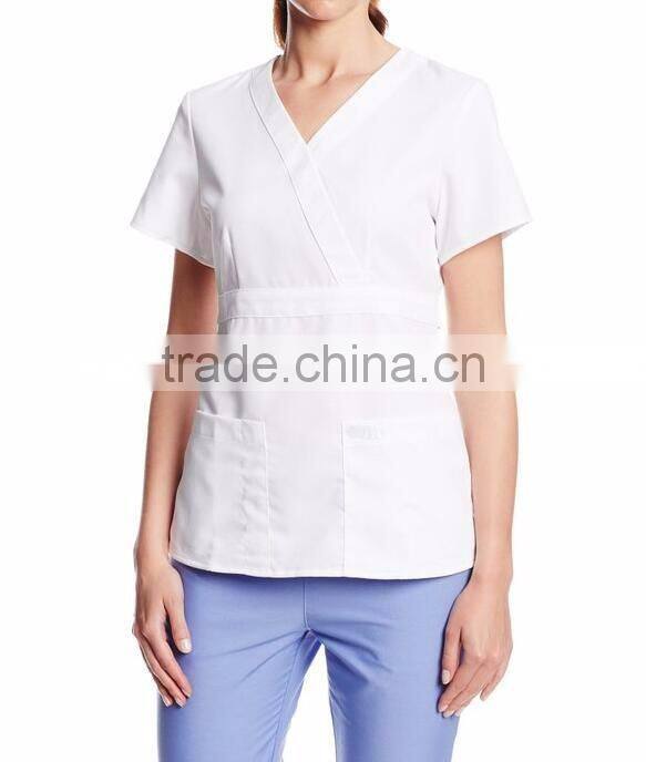 Many color available custom designer medical scrubs nurse dress for women