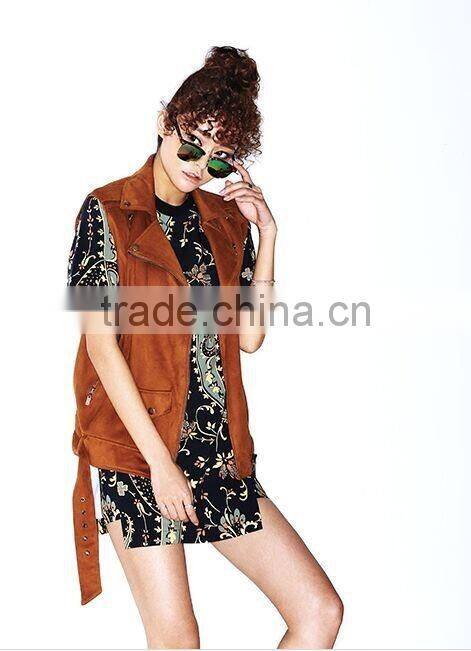 Custom fashion good quality and cheap vest for women from China supplier1617