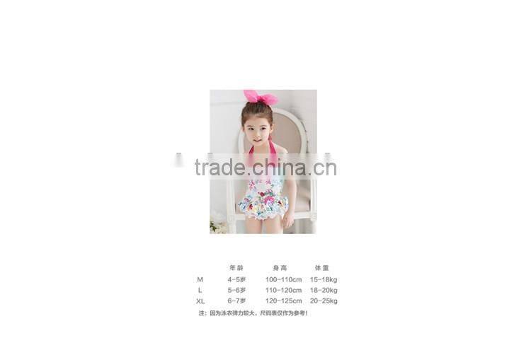 Children piece swimsuit girls skirt type swimsuit children baby swimwear Floral
