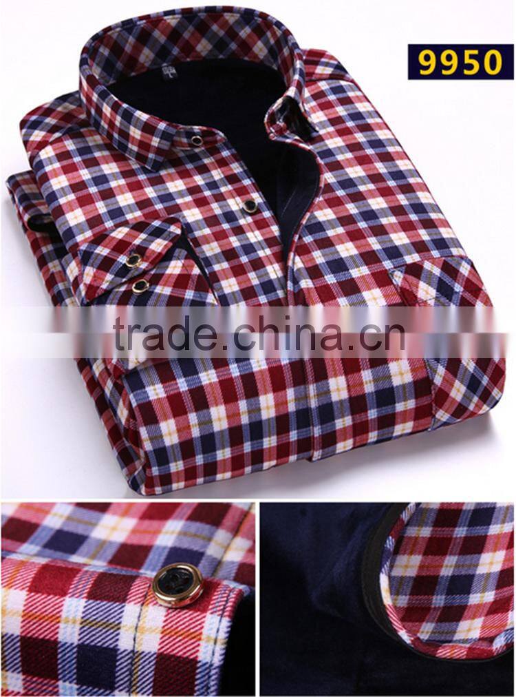 Custom lined plaid flannel warm slim fitted hawaiian shirt latest shirt designs for men 2015