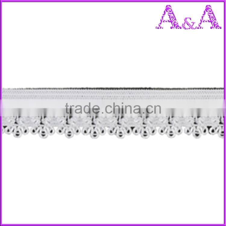 New Arrival Black HIGHTOP Garment use lace elastic webbing nylon knitted tapes soft bra shoulder