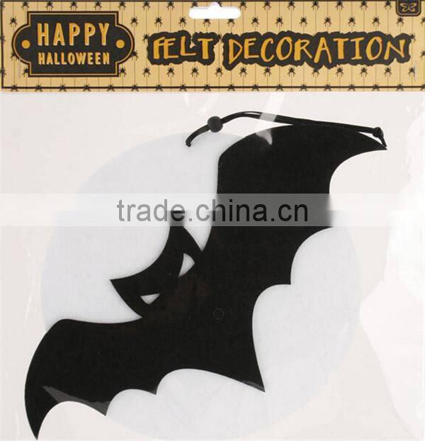 Large Felt Bat Moon Halloween Hanging Decoration Fancy Dress Scary kids party supplies in china
