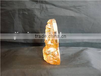 Crystal India elephant god golden colour