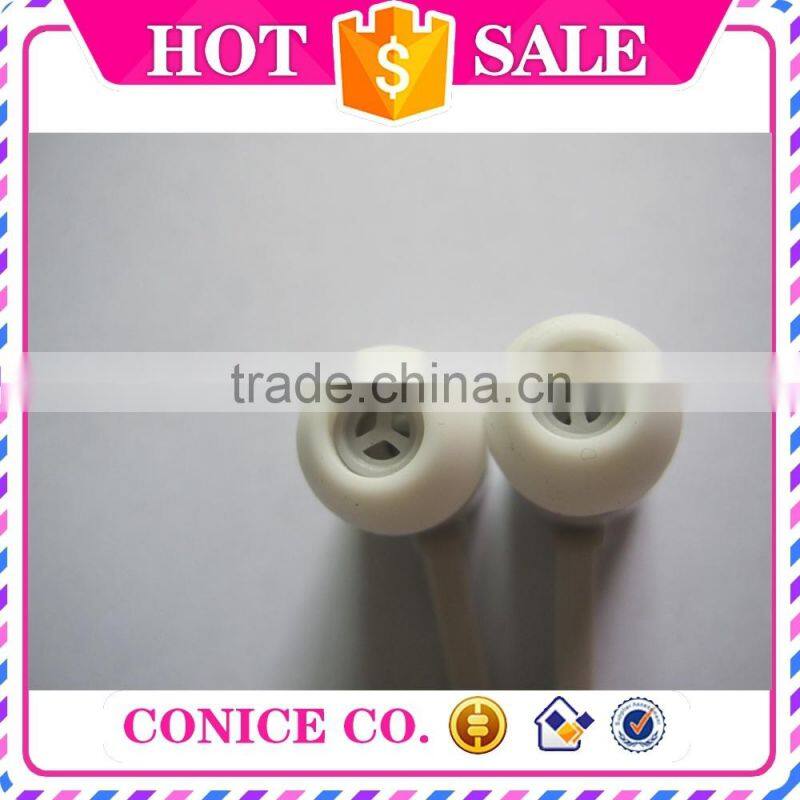 fancy quality white flat cable earbuds magic sound stereo in-ear earphone with mic