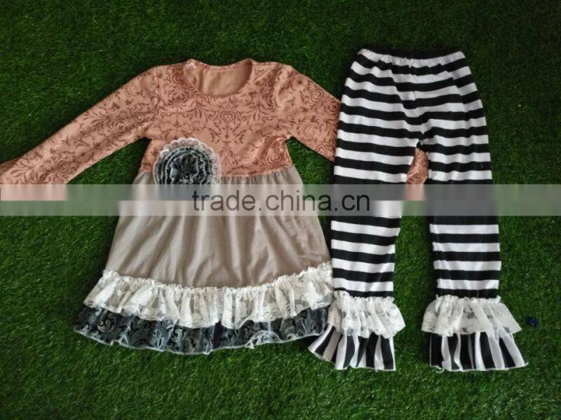 autumn sets girls long sleeve orange dress pumpkin mouse outfits Halloween baby clothes