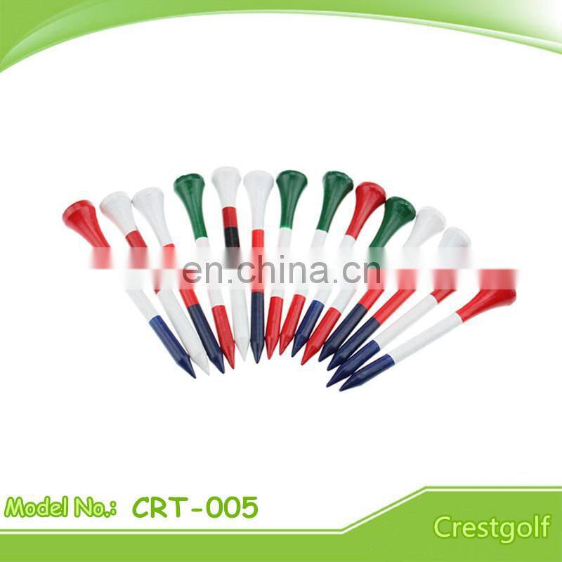 Mixed Color Wooden Tee Colorful Golf Tee