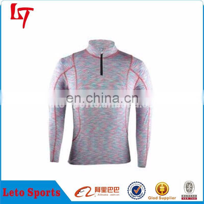Men's Long Sleeve Running Fitness Workout Compression Base Layer Shirt Wholesale