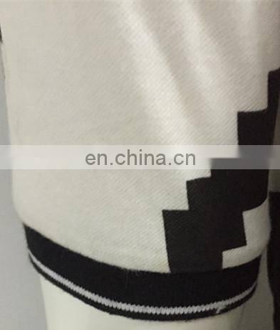 2016 Hot sale black and white polo t-shirt with black collar for men