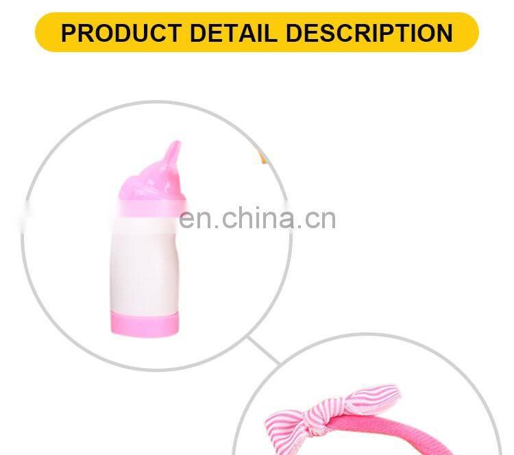 Top selling 9inch plastic child soft doll with bottle