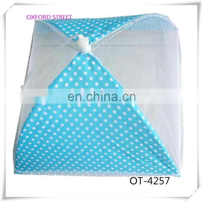 Green flower mesh food plate cover