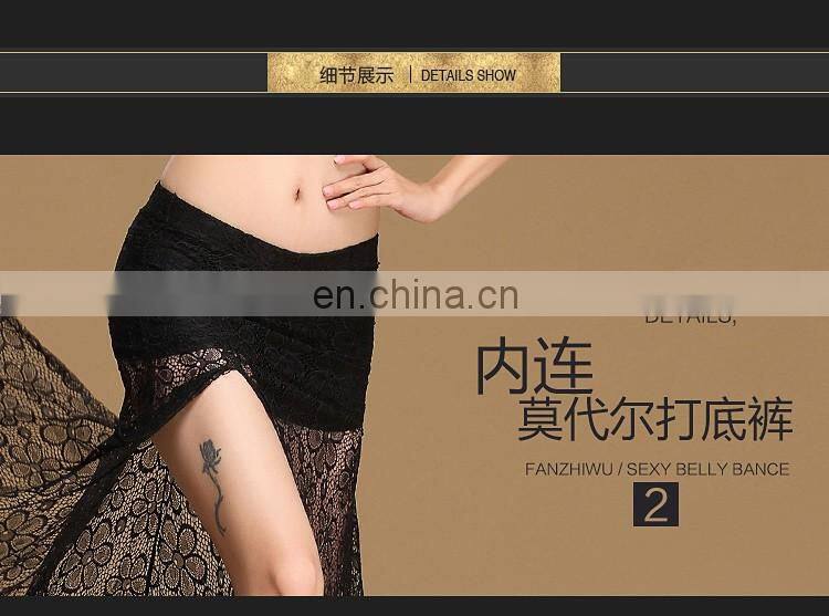 Q-6057 Spainish sexy lace long lady belly dance skirt