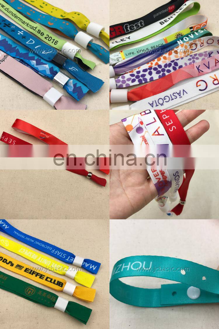 Custom Cheap Festival Woven Wristbands / polyester wristband / Fabric wristbands