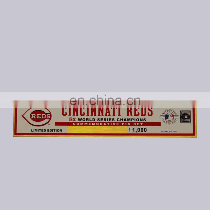 Top Quality Silk Screen Printed Custom Carved Metal Aluminum Decorative Button Nameplate With Self Adhesive