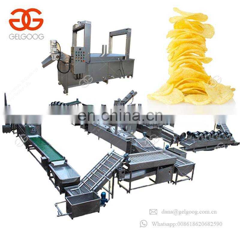 Professional Fully Automatic French Fries Equipment Potato Chips Making Machine To Make Crisps