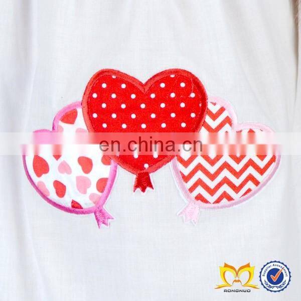 2019 Valentines Heart Shape Cotton Kid Dress Pillowcase Hand Embroidery Designs for Baby Dress Baby Dress Pictures