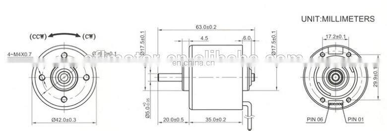 4235 bldc inner rotor motor 12V 18V 24V brushless internal drive motor home appliance usage