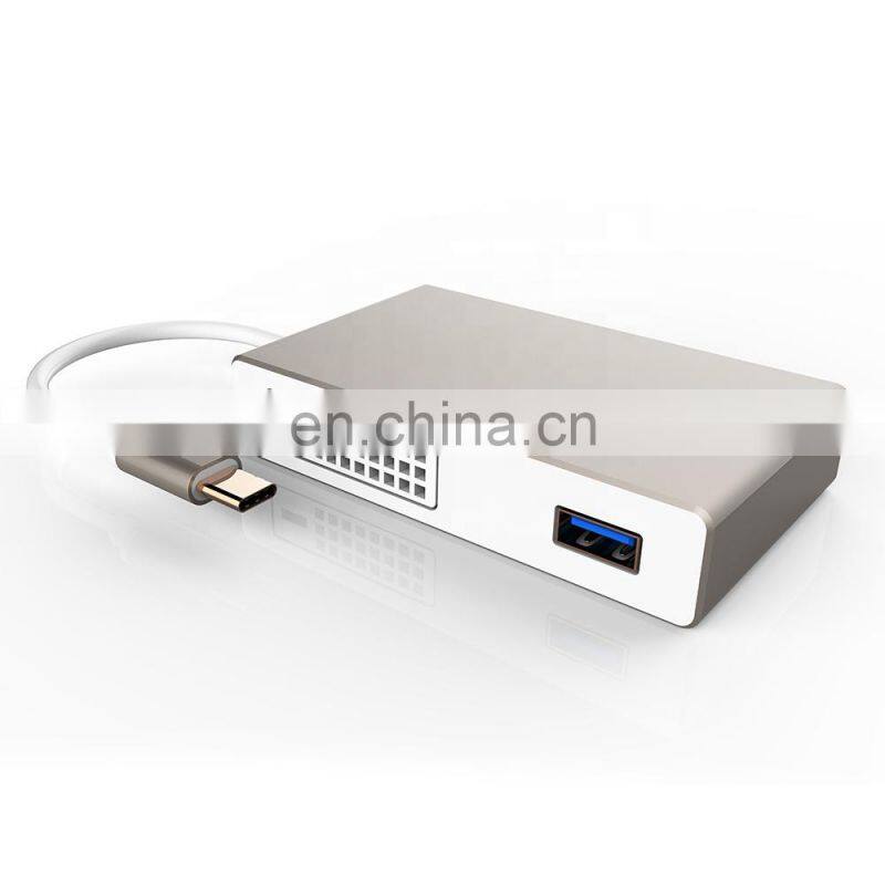 Male to Female 1080p 4k usb type c to DVI vga adapter Converter with Audio Output