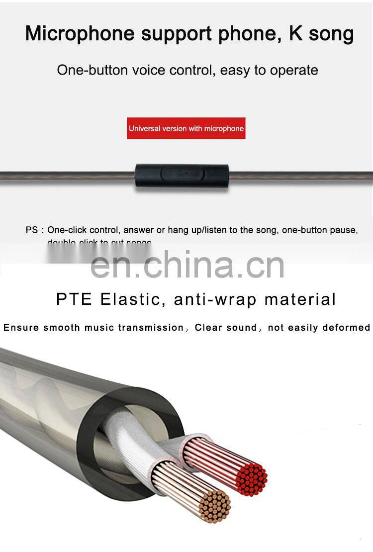 wired cable sport stereo earbuds headset headphone