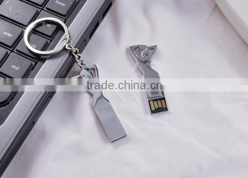 OEM High quality and beautiful art human body metal mini usb flash drive