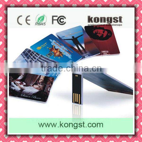Factory provide business plastic credit memory card usb blank and full color USB card