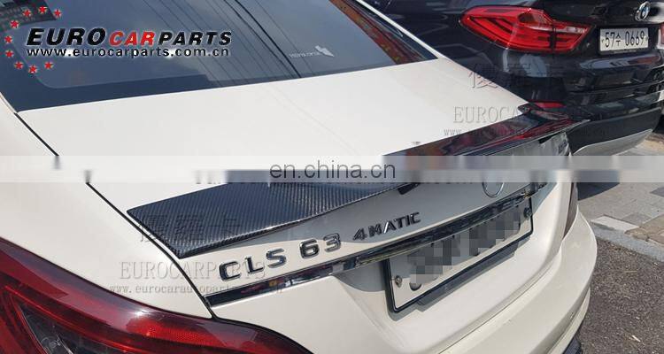 W218 trunk spoiler fit for MB CLS-class W218 CLS350 CLS550 sport package CLS63 to Ren style carbon fiber CLS63 spoiler
