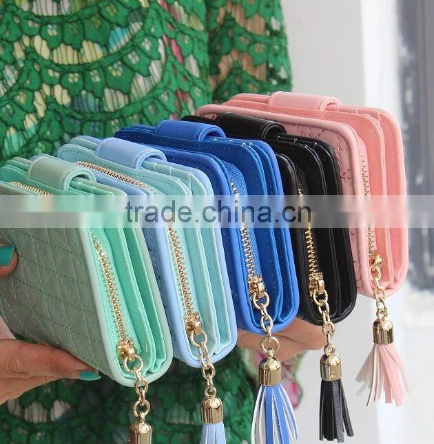 Multicolor Pink Blue Blck fashional de Ultimos moda ID card bank card Holder wallet cartera para dama