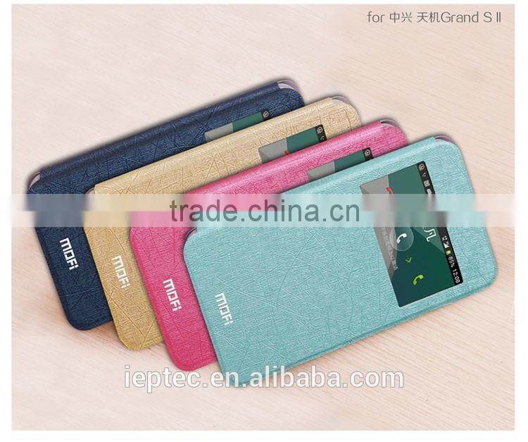 MOFi RUI Series Smart Window View Cover for ZTE Grand S lI, ZTE TD-LTE, PU Leather Flip Case for ZTE Grand S 2