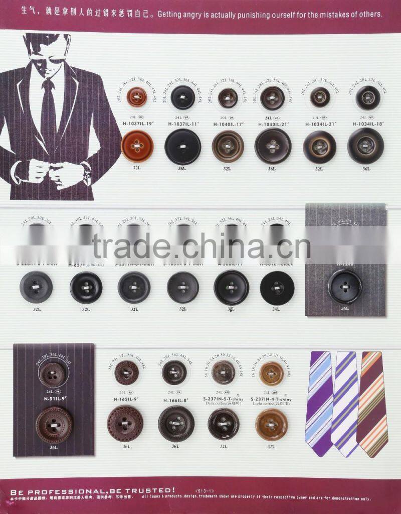 High quality 24L 32L Nylon imitation leather color suit button
